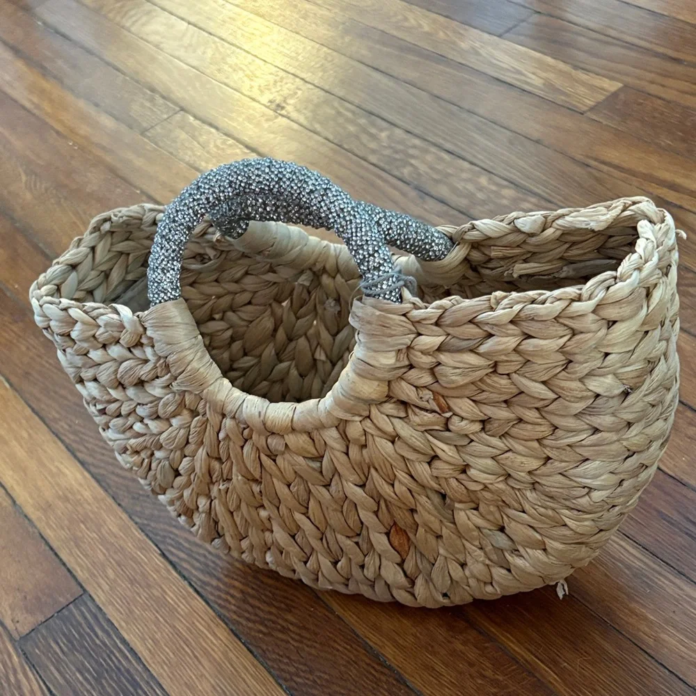 a new day Natural Straw Tote with Silver Accents - Picture 6 of 9
